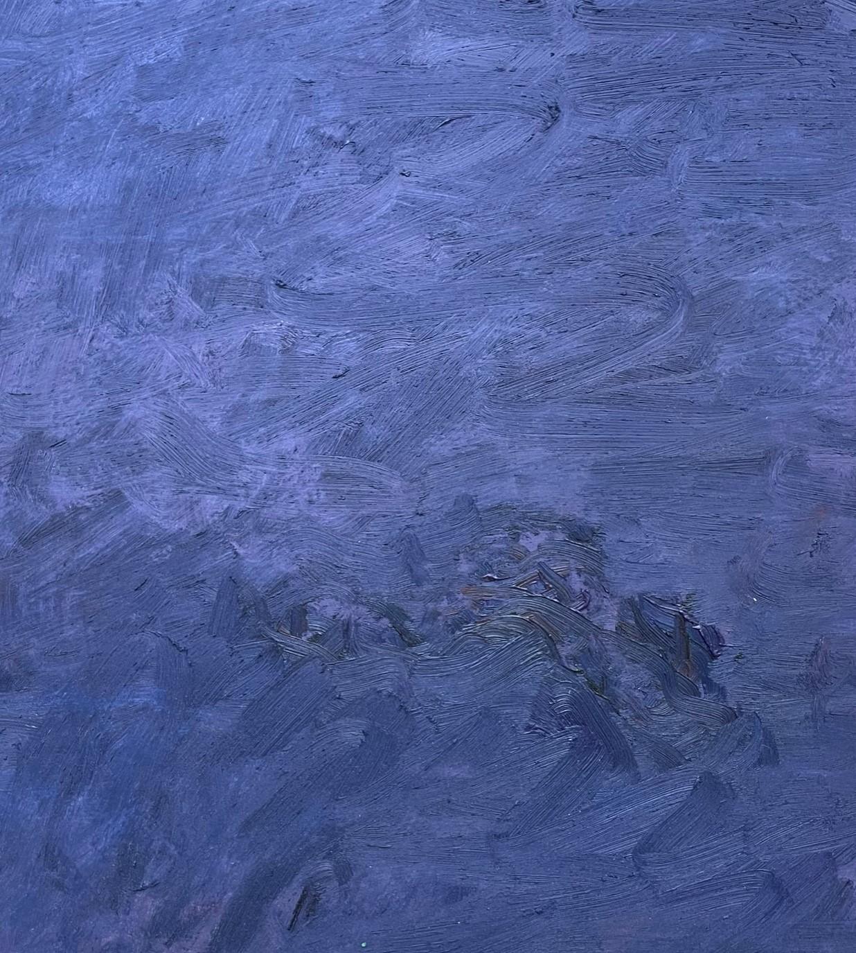 Remains (Body in the Field 18) - Contemporary, Blue, Purple, Monochrome en vente 1