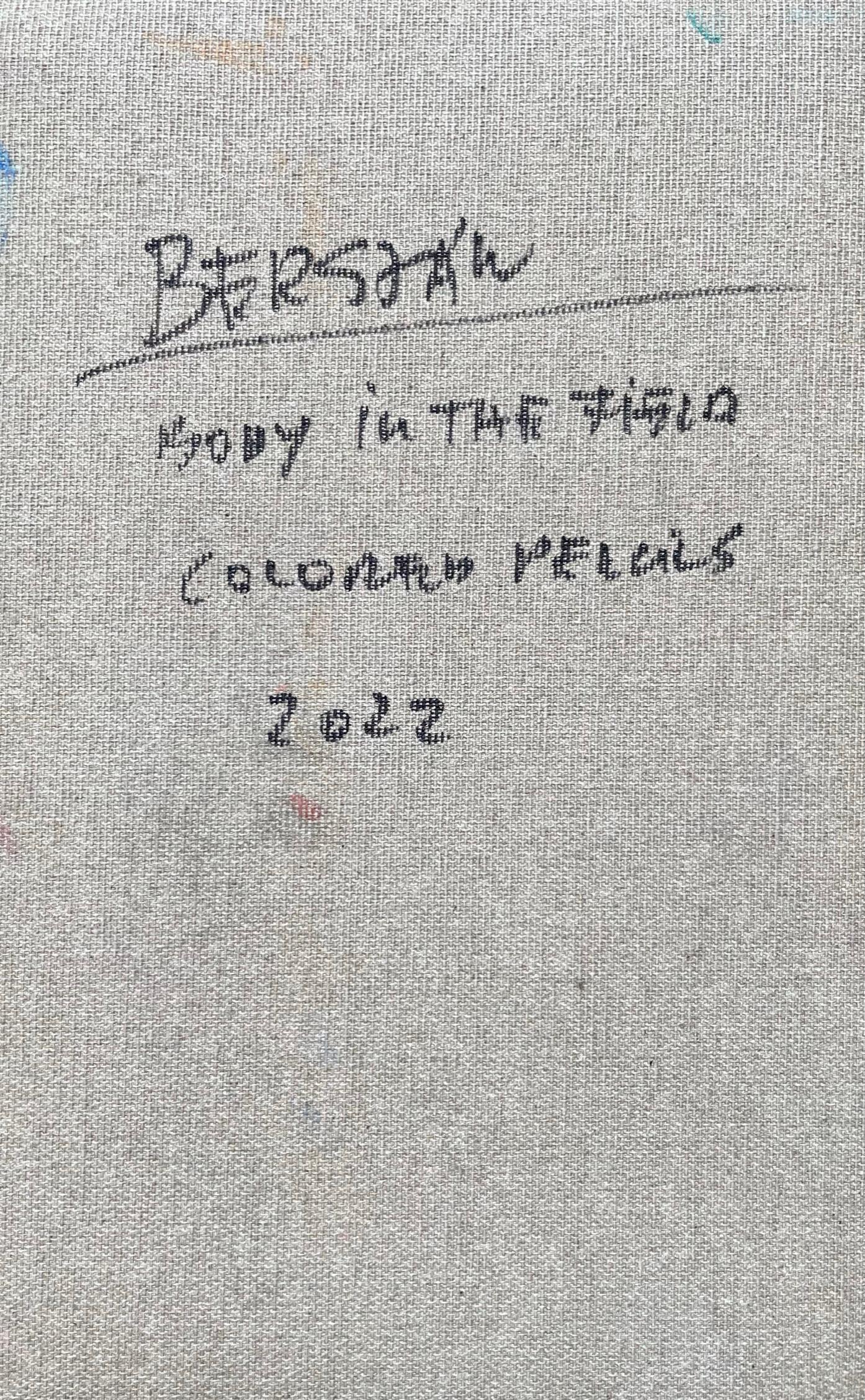 Body in the Field #7, 2022
crayon de couleur sur toile
9,84 H x 6,29 L en pouces.
25 H x 16 L cm
Signé au dos

Zsolt Berszán incarne dans ses œuvres la dissolution du corps humain à travers le prisme du fragment, du corps en morceaux et de la