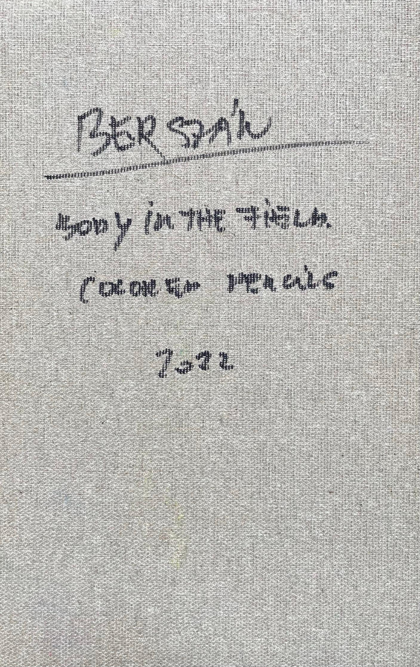 Leiche auf dem Feld #10, 2022
Farbstift auf Leinwand
9,84 H x 6,29 W Zoll.
25 H x 16 B cm
Signiert auf der Rückseite

Zsolt Berszán verkörpert in seinen Werken die Auflösung des menschlichen Körpers durch das Prisma des Fragments, des zerteilten