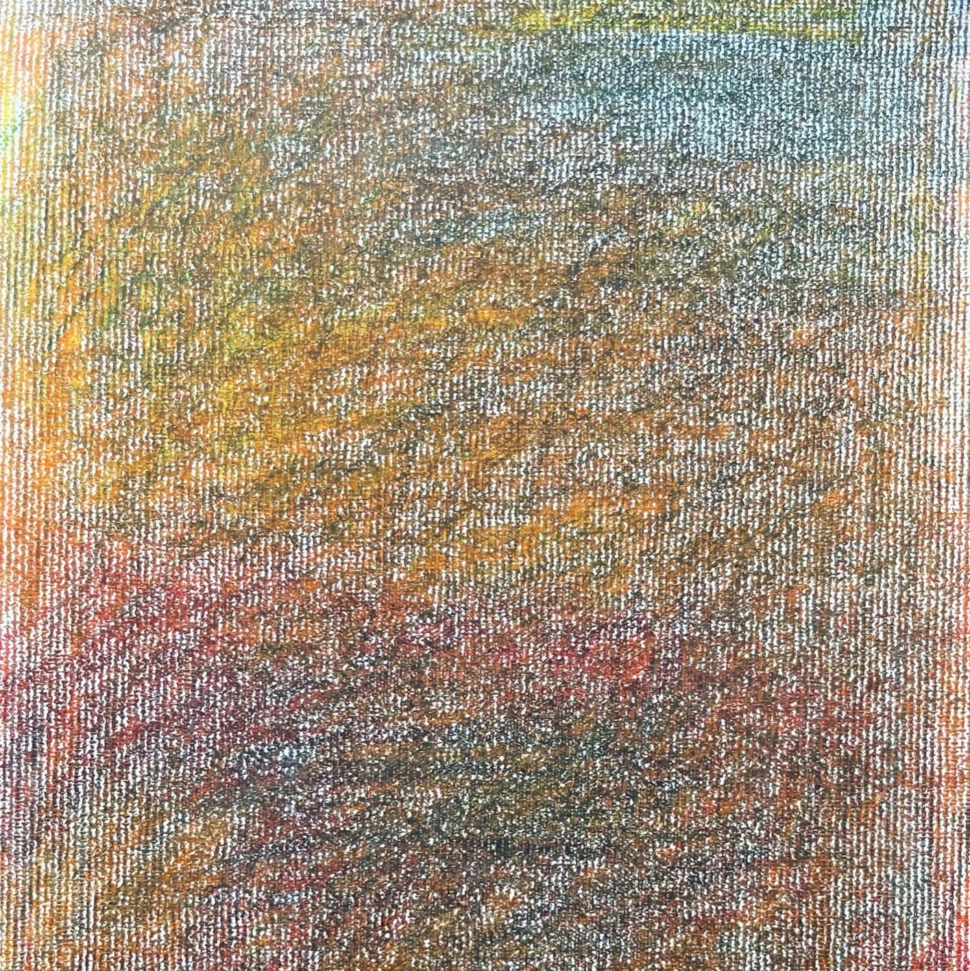 Body in the Field n°12 - Paysage, 21e siècle, crayon à cire - Art de Zsolt Berszán