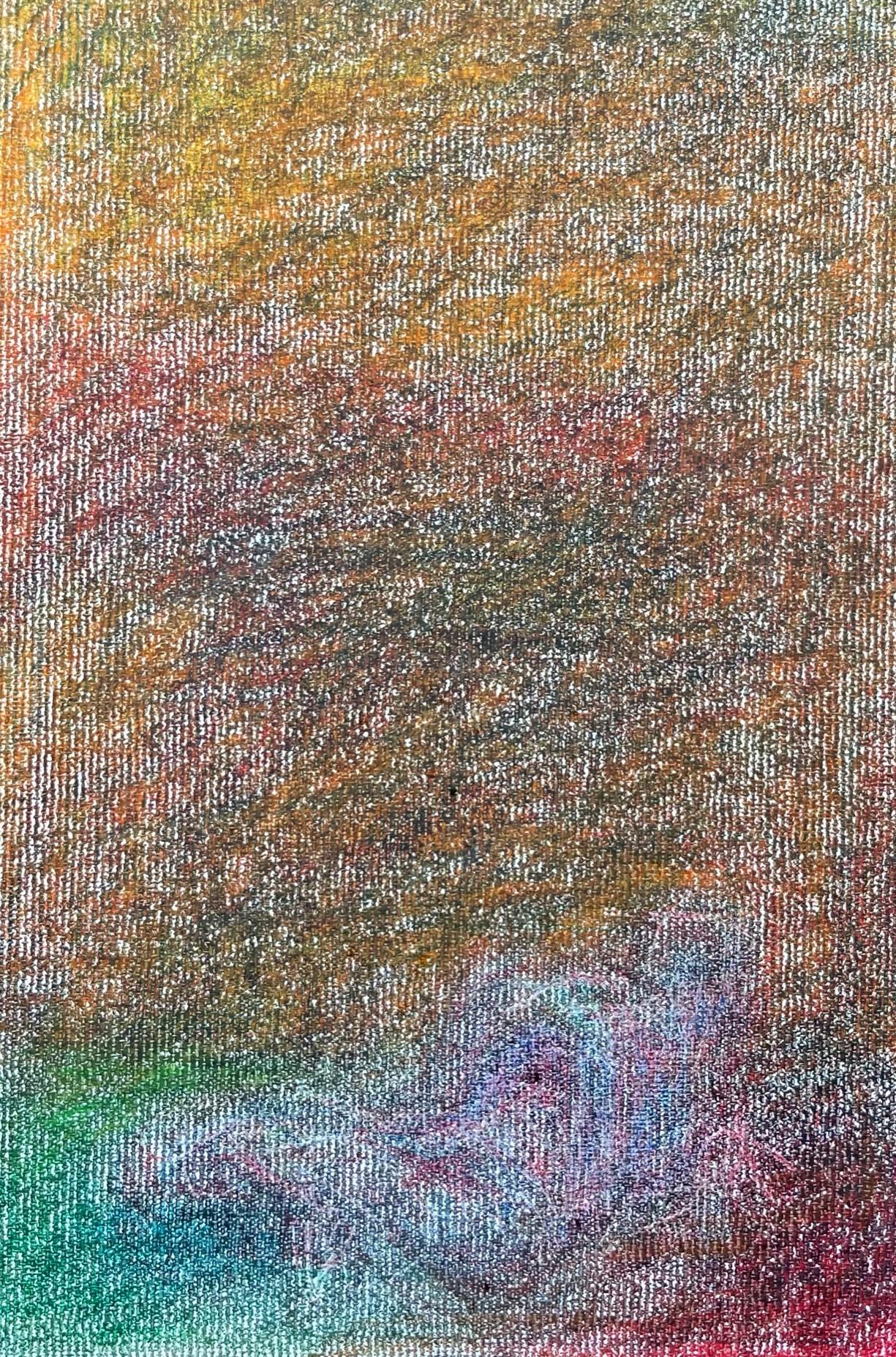 Body in the Field #12, 2022
coloured pencils on canvas

25 H x 16 W cm

Signed on reverse

Zsolt Berszán embodies in his works the dissolution of the human body through the prism of the fragment, the body in pieces, and the skeletal carcass. It is