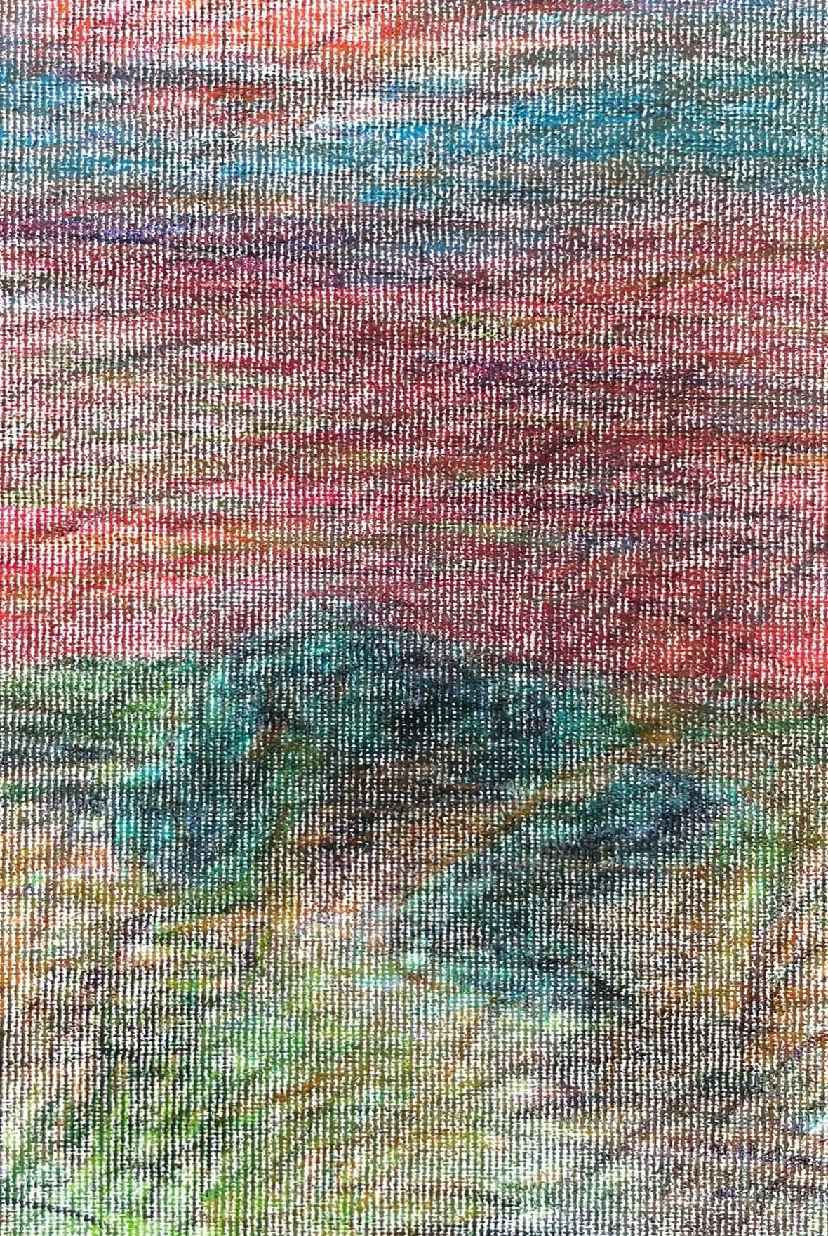 Body in the Field #13, 2022
coloured pencils on canvas
9.84 H x 6.29 W in.
25 H x 16 W cm
Signed and dated on reverse

Zsolt Berszán embodies in his works the dissolution of the human body through the prism of the fragment, the body in pieces, and