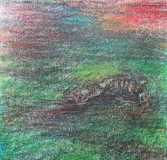 Body in the Field #14 - Contemporary, Green, Red, Blue, 21st Century