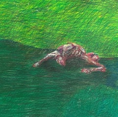 Untitled_Body on the Field #5 - Contemporary, Green, 21st Century