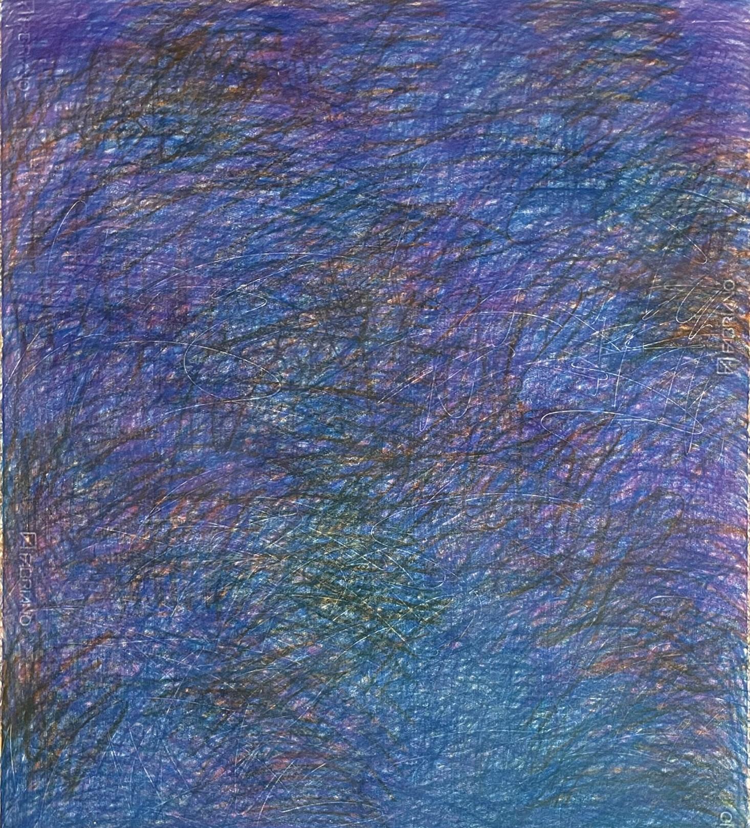 Ohne Titel_Body on the Field #8 - 21. Jahrhundert, Zeichnung, Blau, Grün, Gelb – Art von Zsolt Berszán
