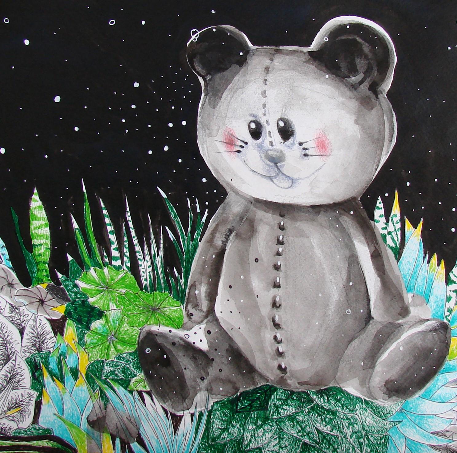Seifenwolken – Zeichnung, Zeitgenössisch, Fantasie, Tiere, Kinderzimmer – Art von Raluca Arnăutu