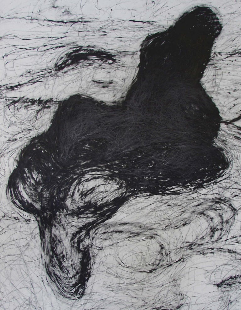 Zsolt Berszan Untitled 01 Abstract Drawing Black Organic