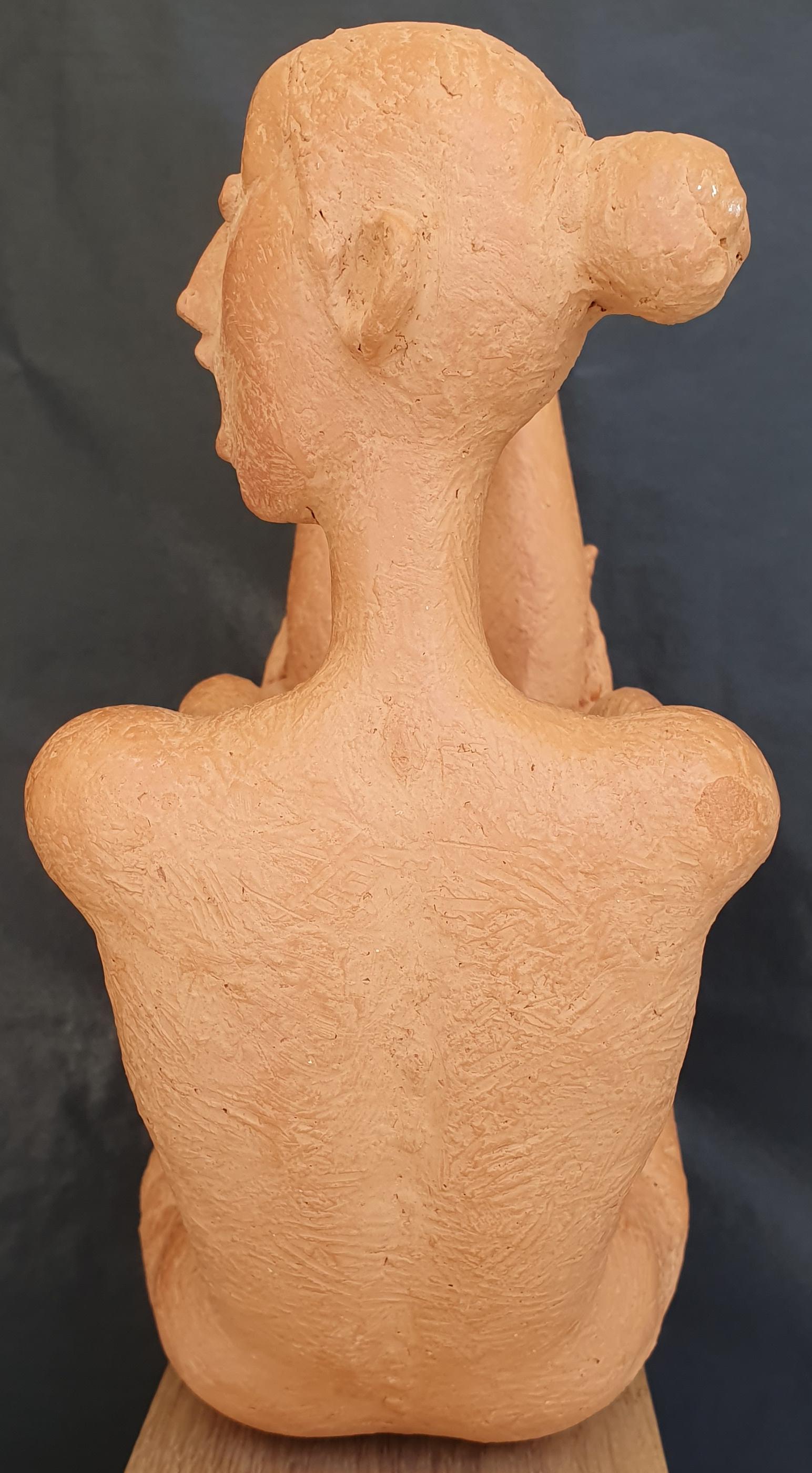 Fear - 21st Century, Figurative Sculpture, Nude, Beige, Contemporary 5