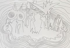 Island for Umberto 02 - Contemporary, Drawing, Nature, Summer, Butterfly, Island