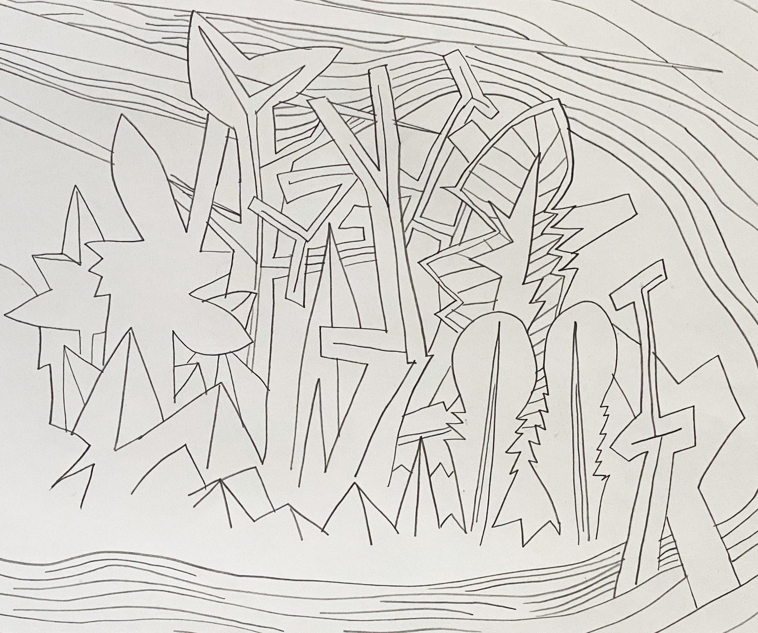 Insel für Umberto 03, 2014
Bleistift auf Papier (signiert und datiert in der rechten unteren Ecke, gerahmt)
11.6 H x 16,5 W in.
29.5 H x 42 B cm

die 