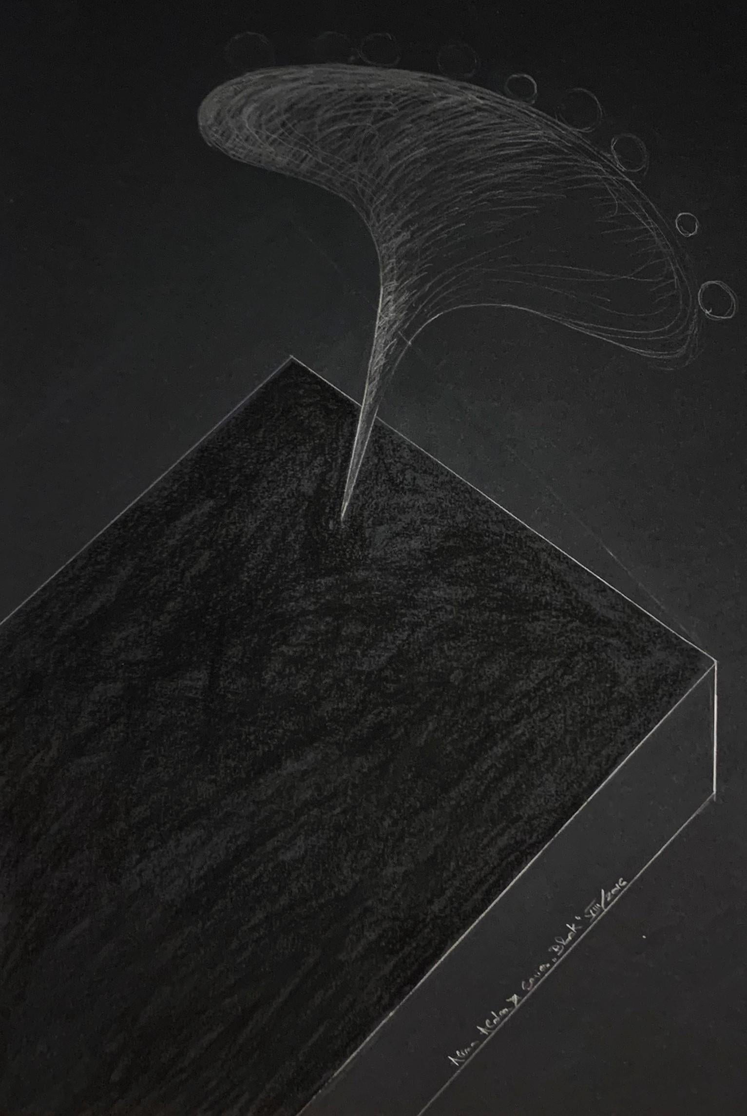 Black_VIII - Contemporary, Drawing, Black, Monochrome, Abstract - Art by Alina Aldea