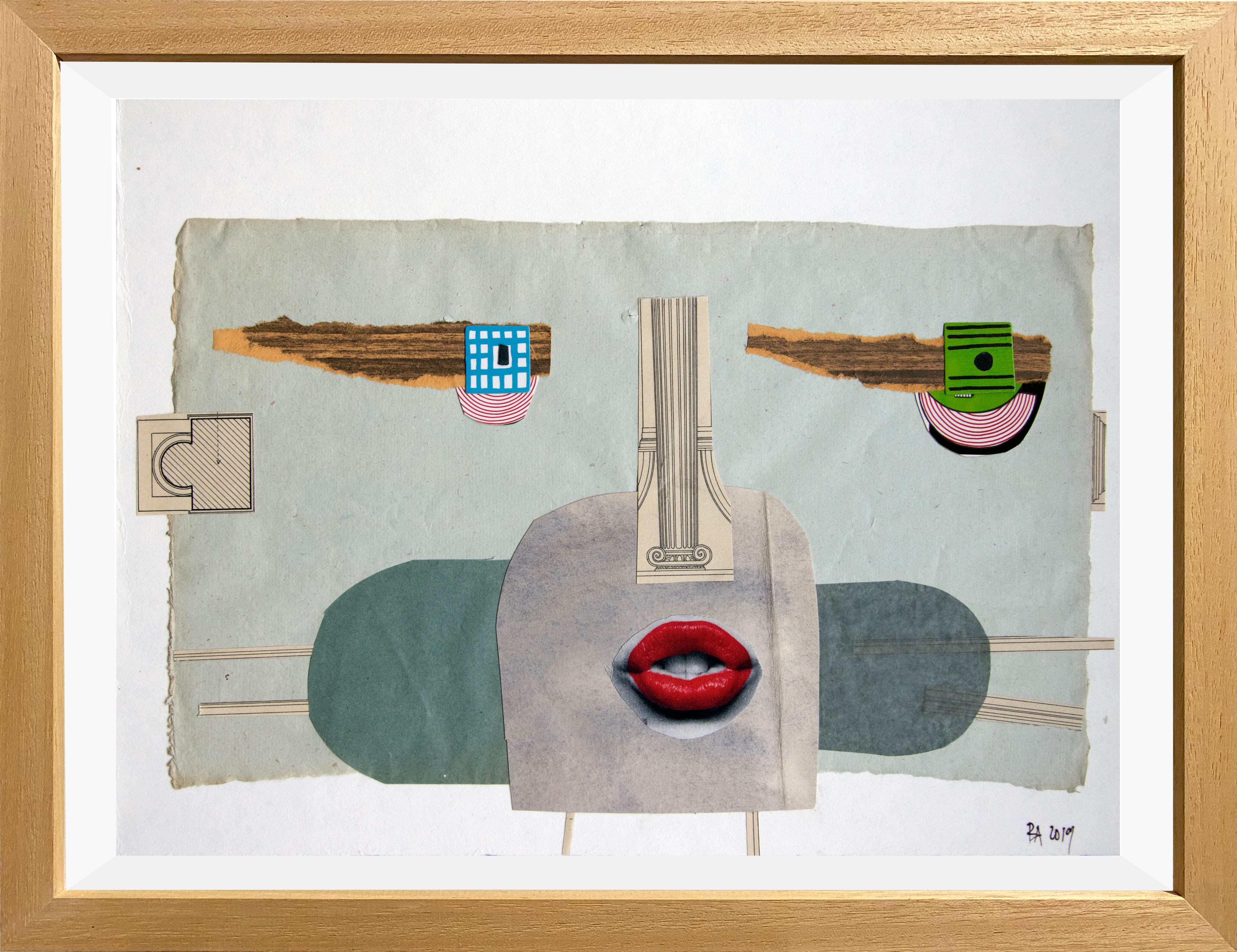 Las mujeres contables - Contemporáneo, Collage, Figurativo, Labios rojos, Divertido - Mixed Media Art Abstracto de Raluca Arnăutu