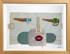 The Accounting Women - Contemporary, Collage, Figurative, Red Lips, Funny
