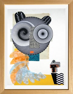 The Archangel - Contemporary Art, Collage, Funny Character, Yellow
