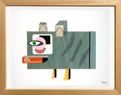 The Jester in Disguise - 21st Century, Green, Yellow, Funny, Collage