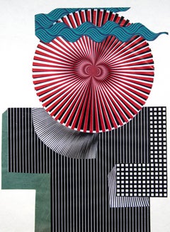 The One Who Sold His Mind - 21st Century, Red, Black, Green, Collage