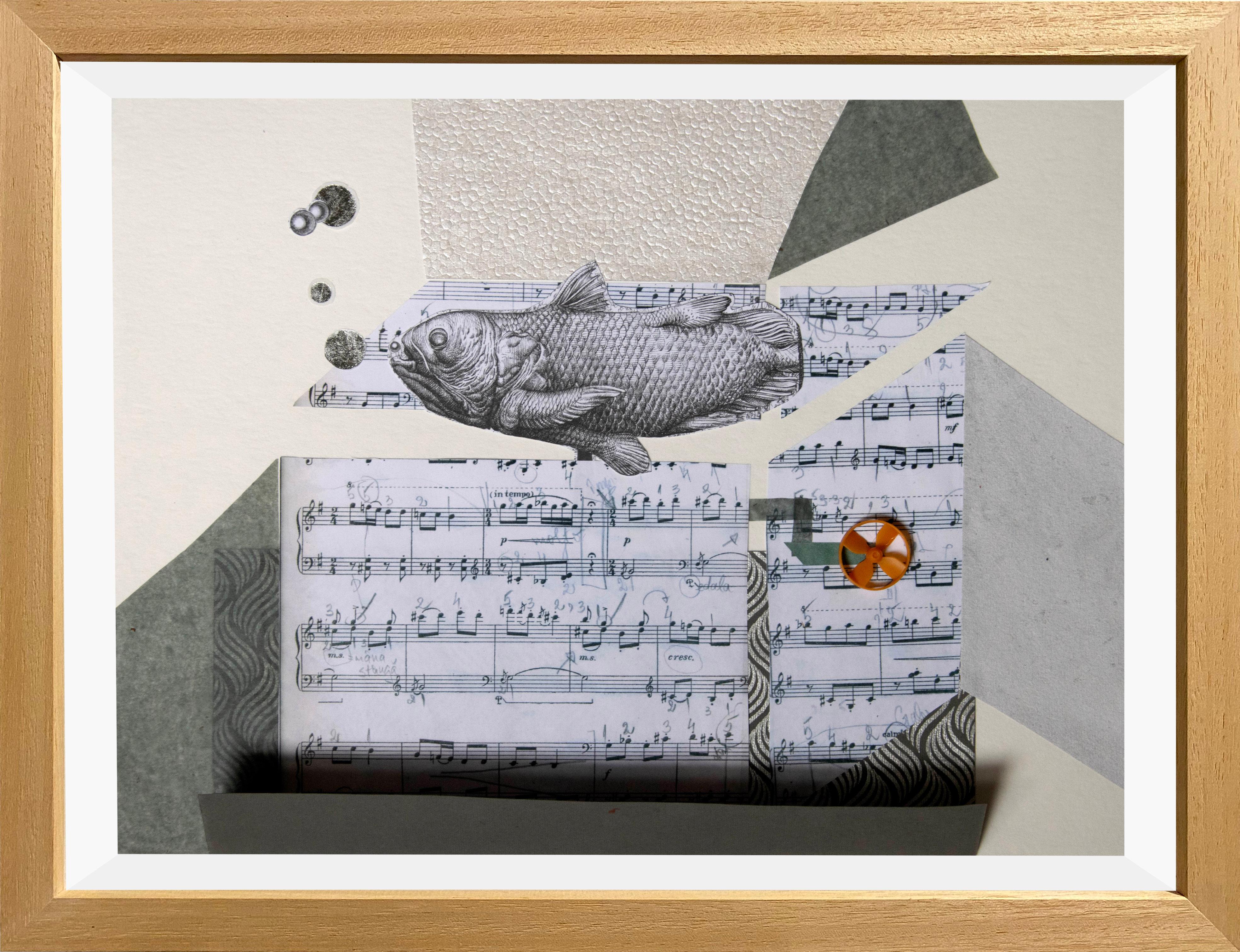 The Music Box - 21st Century, Singing Fish, Funny, Contemporary Art For Sale 1