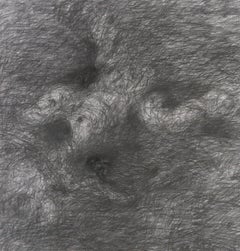 Senza titolo 02 - Arte contemporanea, Astratto, Disegno su tela, Grigio, Monocromatico