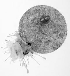 Cell 04 - Contemporary Art, Drawing, White, Gray, Minimalist, Organic