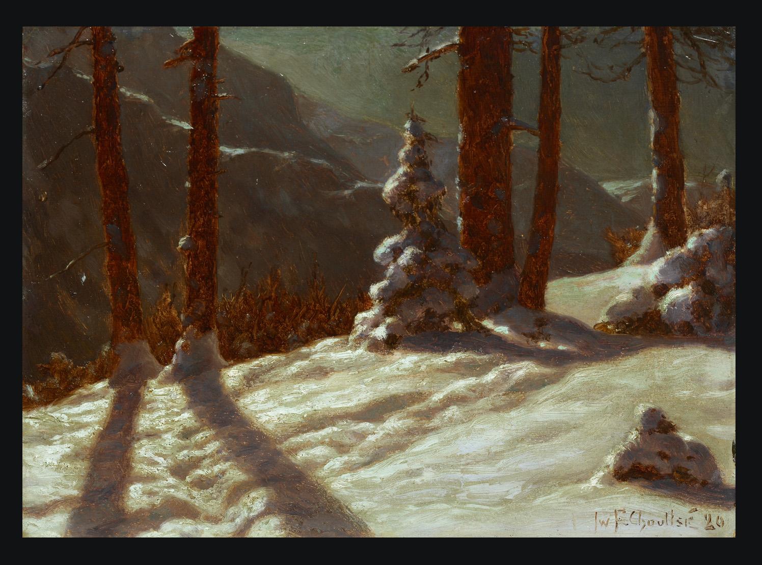 Landscape Painting di Ivan F. Choultse - Derniers Rayons de Soleil