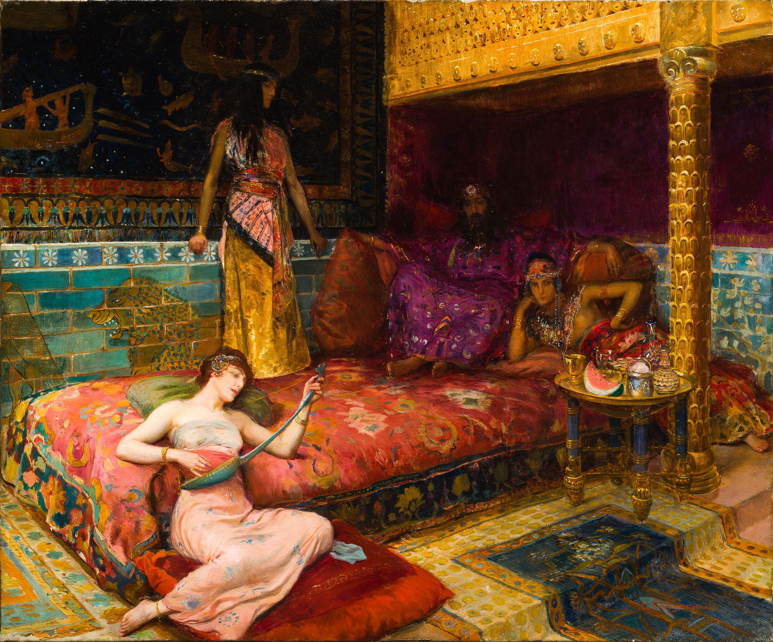 Chez le Satrape de Susiane - Painting by Georges Antoine Rochegrosse