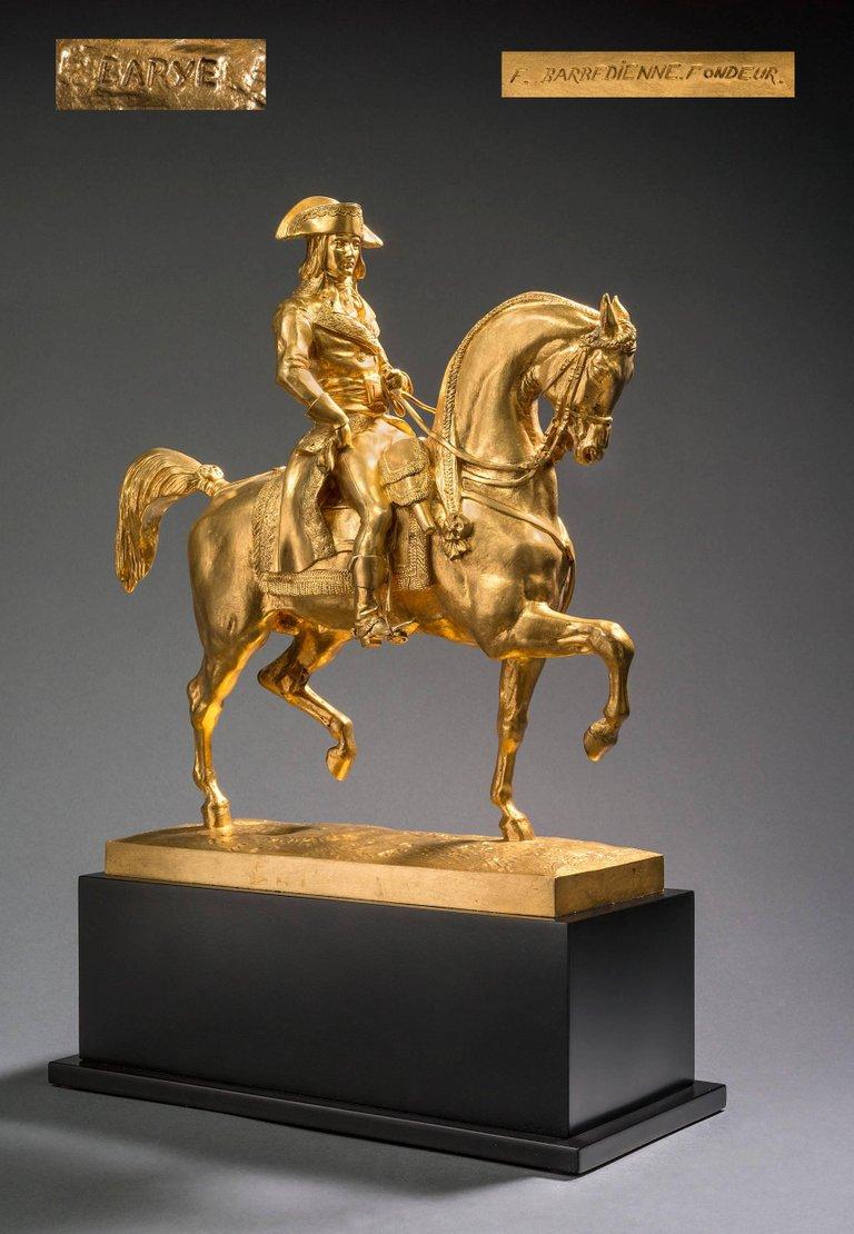 Le Général Bonaparte, Campagne d''Egypte, 1798 - Or Figurative Sculpture par Antoine-Louis Barye 