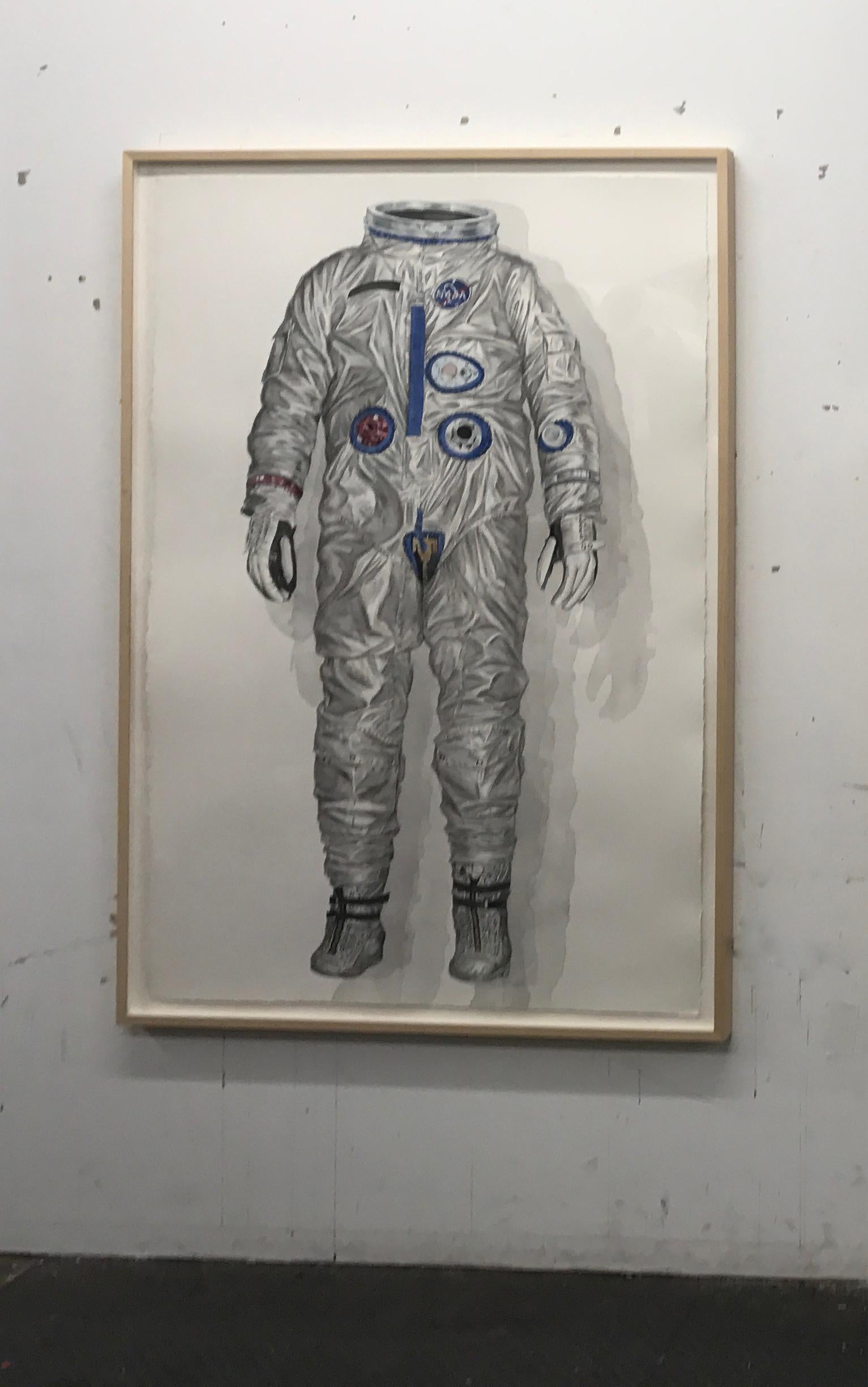 silver hazmat suit