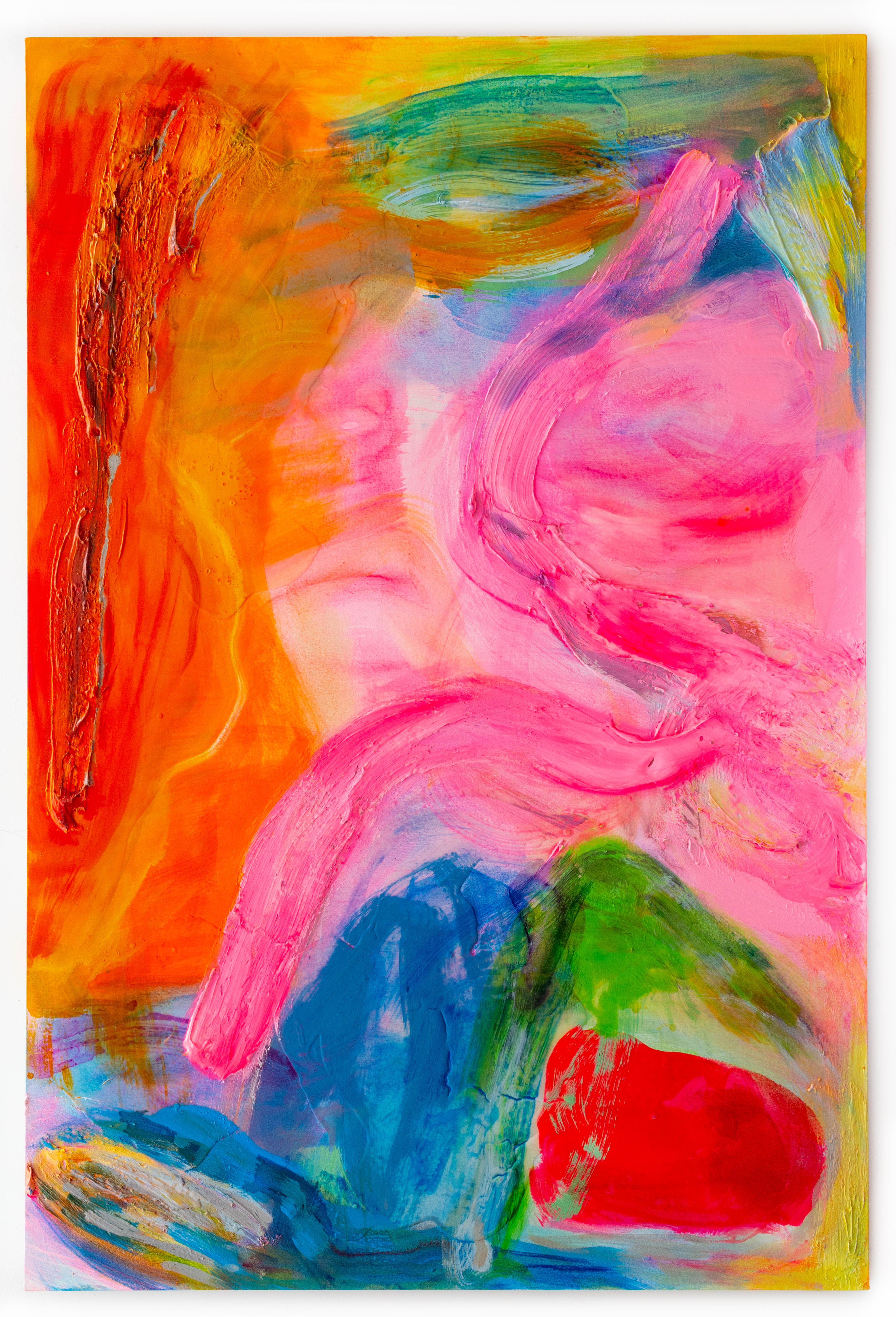 'Pink Orange Summit", Large Scale Abstract Painting