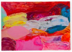 Peinture abstraite contemporaine à grande échelle "Violet Eclipse"