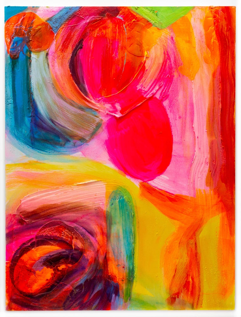 Debra Drexler Violet Orange Spin Abstract Painting For Sale At 1stdibs