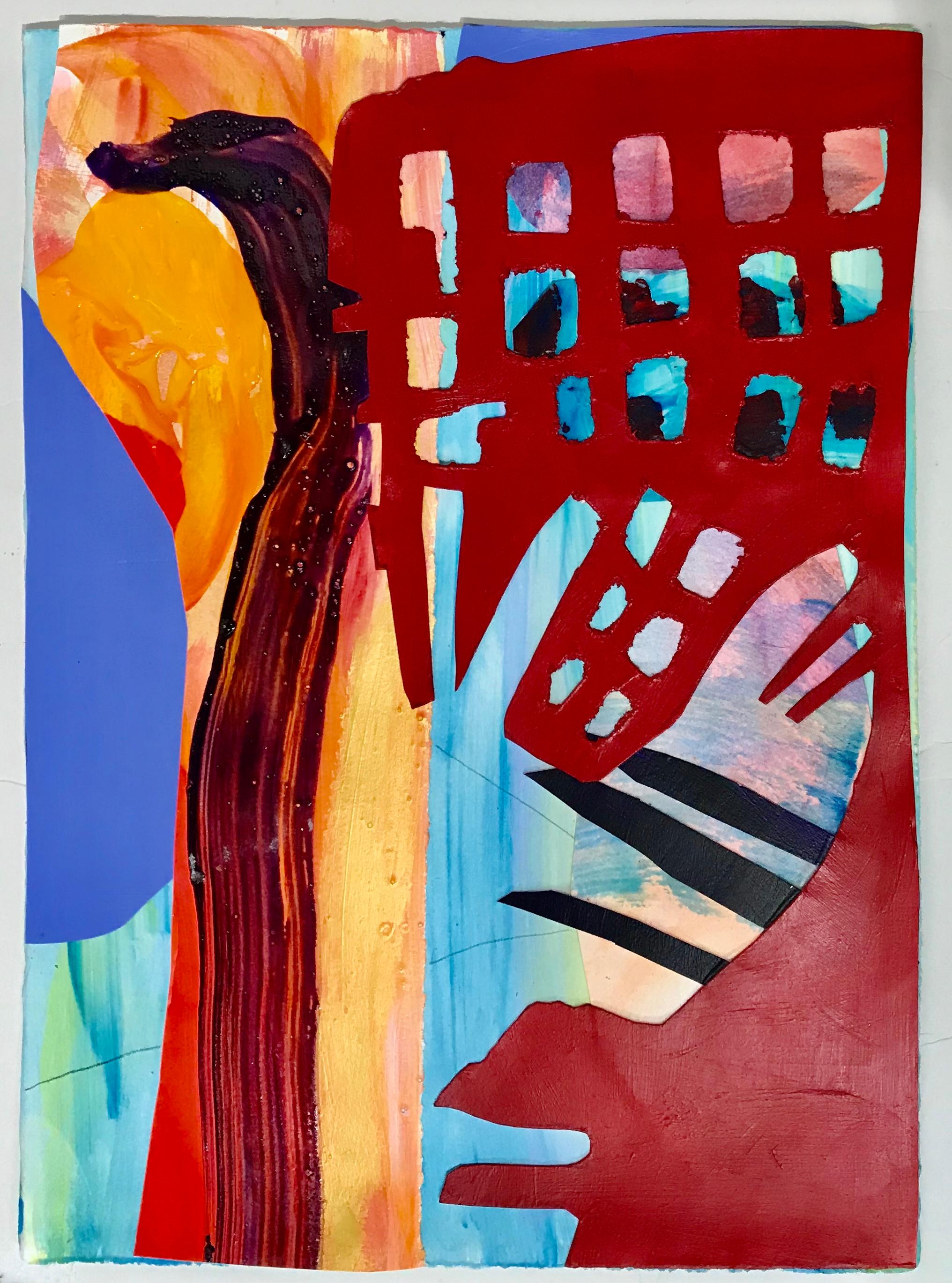"Porto di Honolulu a livello del mare" Pittura astratta contemporanea