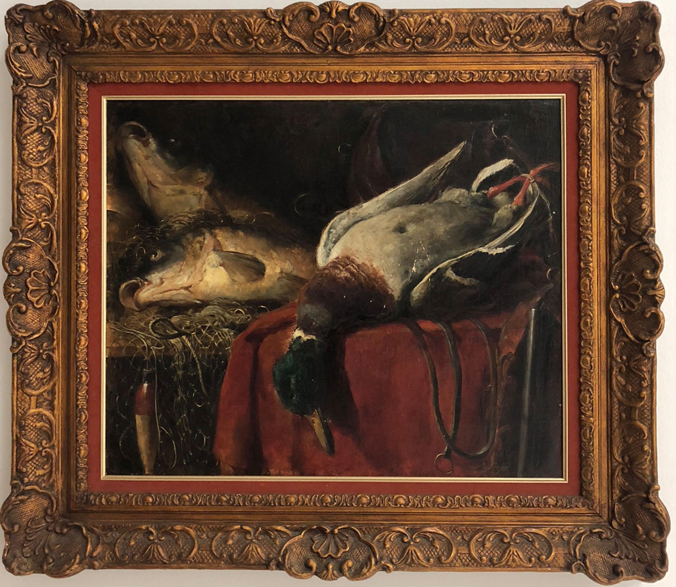 Margarethe Strasser Still-Life Painting - Still Life with Ducks