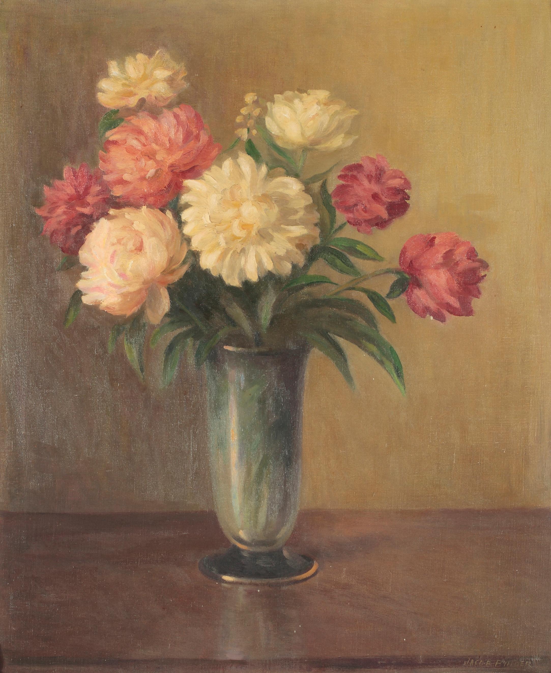 Jacob Binder Still-Life Painting - Still Life Vase of Flowers