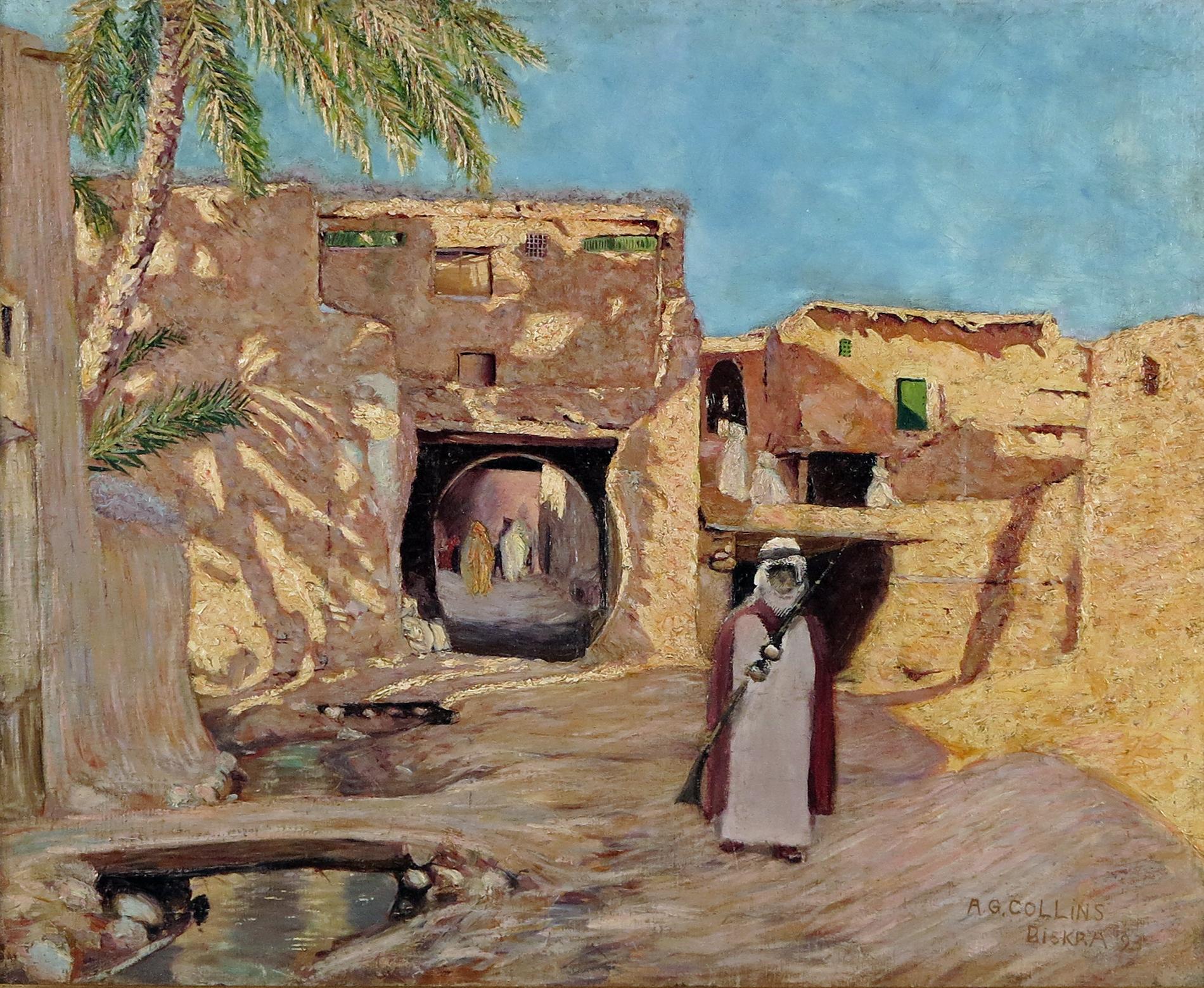 Arthur George Collins Landscape Painting – Algerisches Kranich