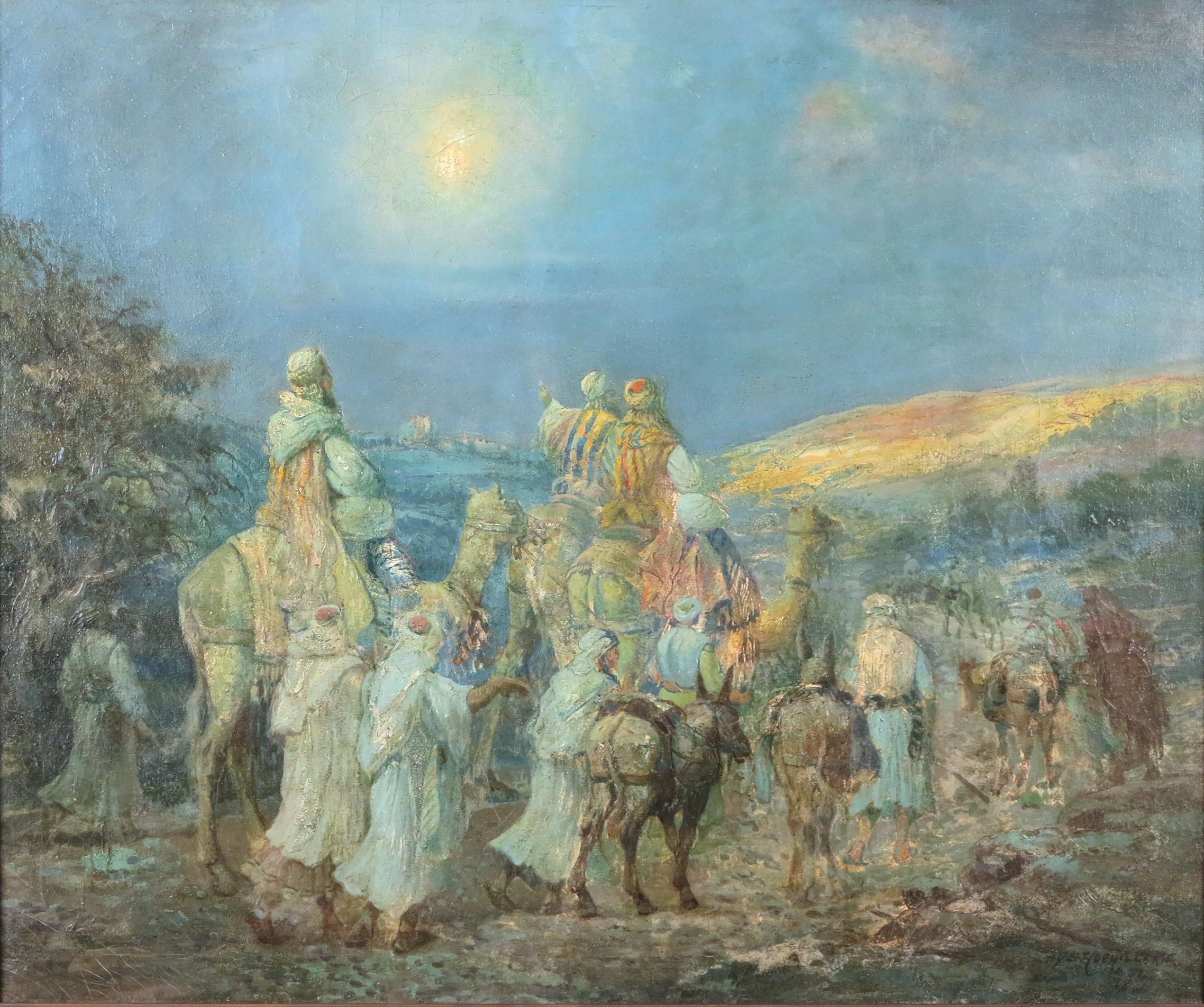 Henry Dele Coeuillerie Landscape Painting - The Three Kings