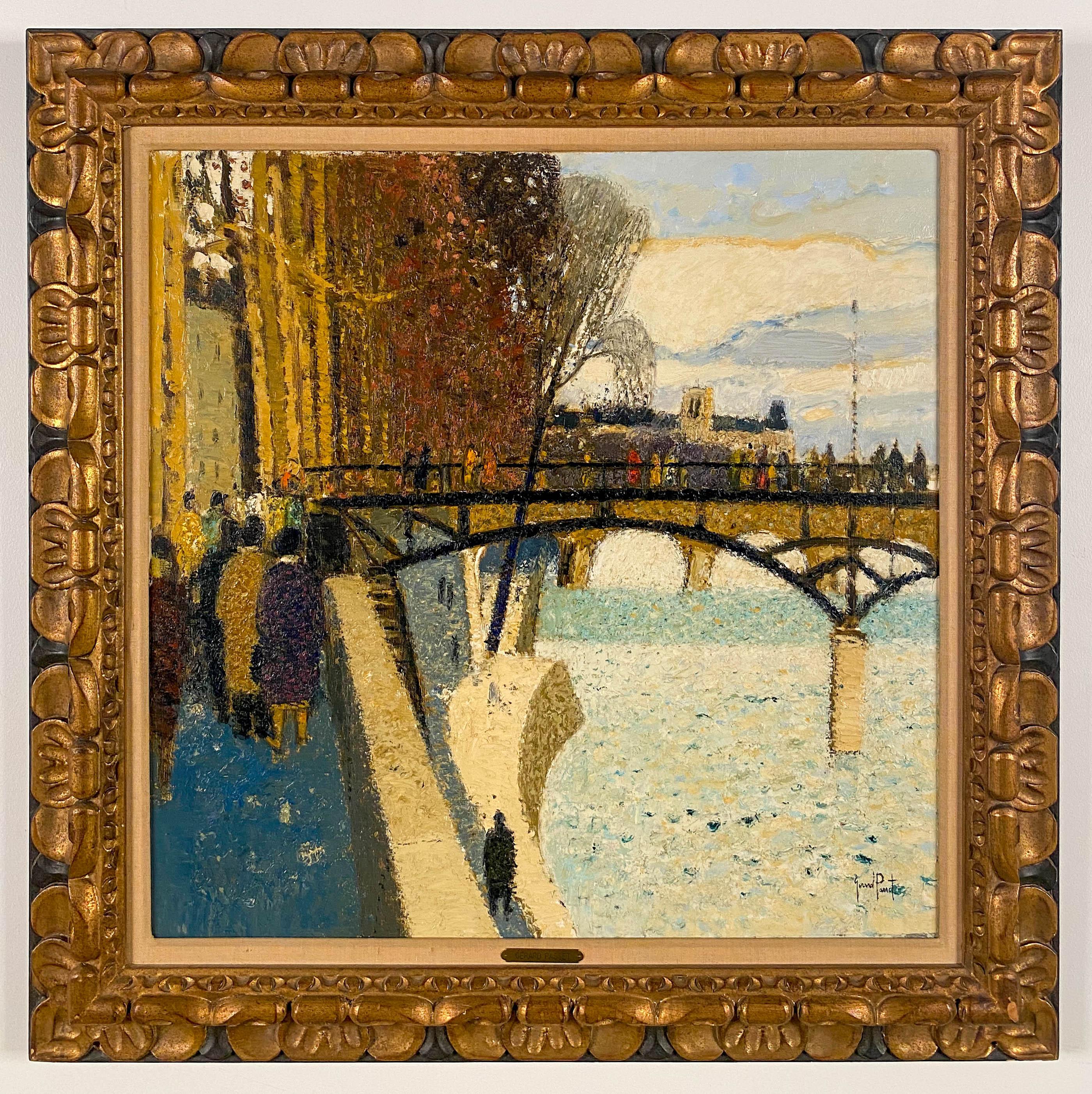 Gerald Passet Landscape Painting - La Seine et le Pont des Arts