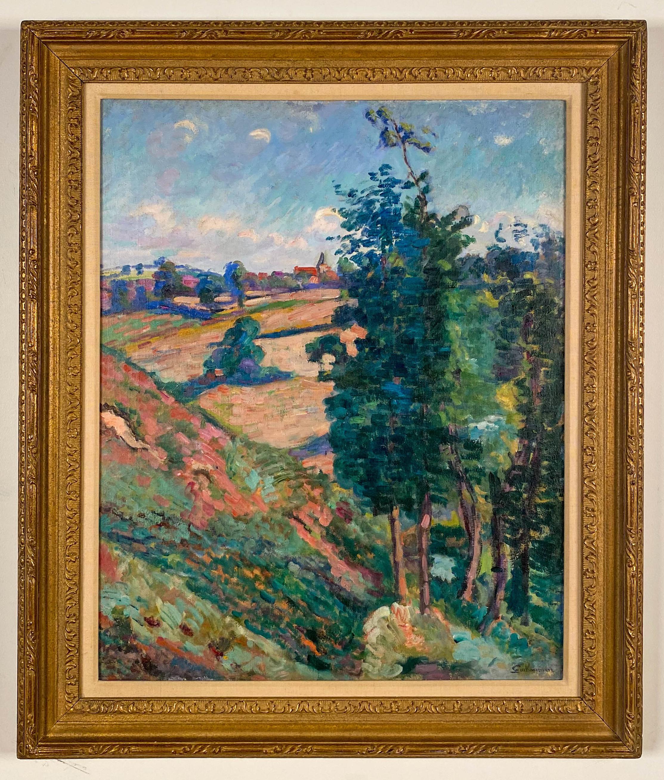 Armand Guillaumin  Landscape Painting - Le Village de Crozant dans la Creuze