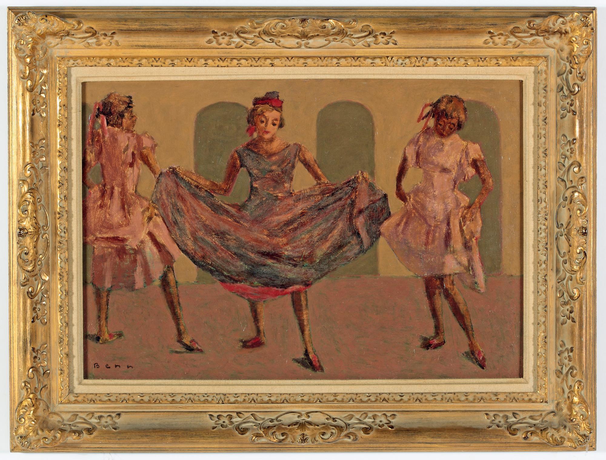 Tanzende Mädchen – Painting von Bencion (Benn) Rabinowitch 