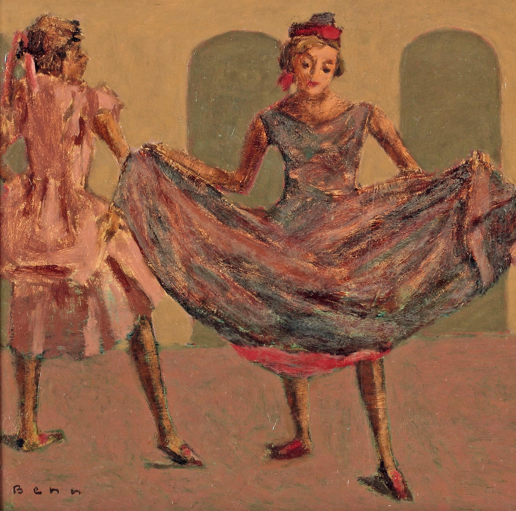 Tanzende Mädchen (Post-Impressionismus), Painting, von Bencion (Benn) Rabinowitch 