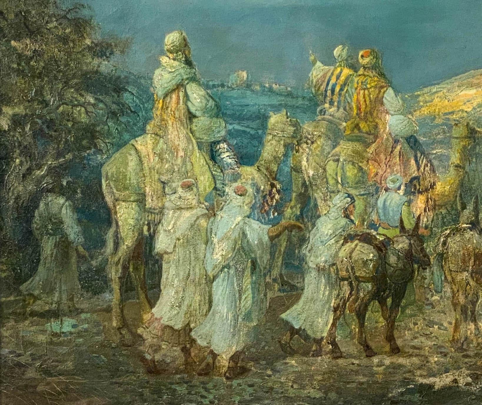 The Three Kings - American Impressionist Painting by Henry Dele Coeuillerie