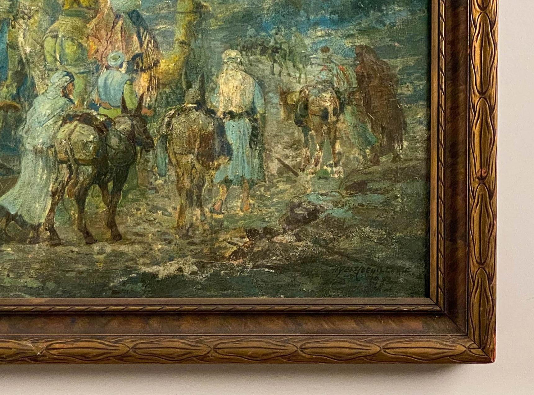 Die drei Könige (Grau), Landscape Painting, von Henry Dele Coeuillerie