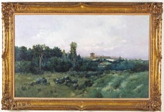 Landscape with Flowering Trees and Pond