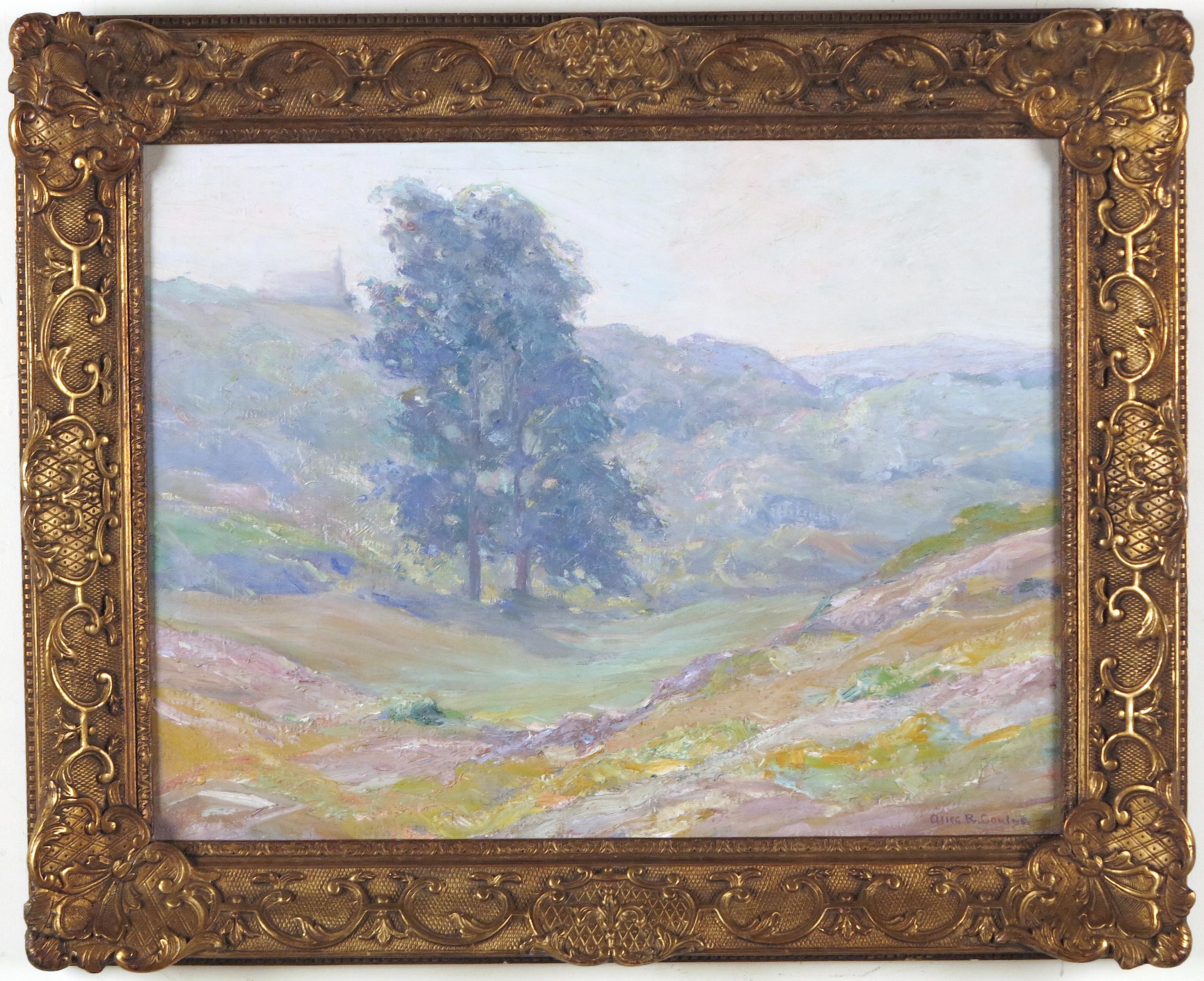 The Valley, York, Maine – Painting von Alice R. Comins