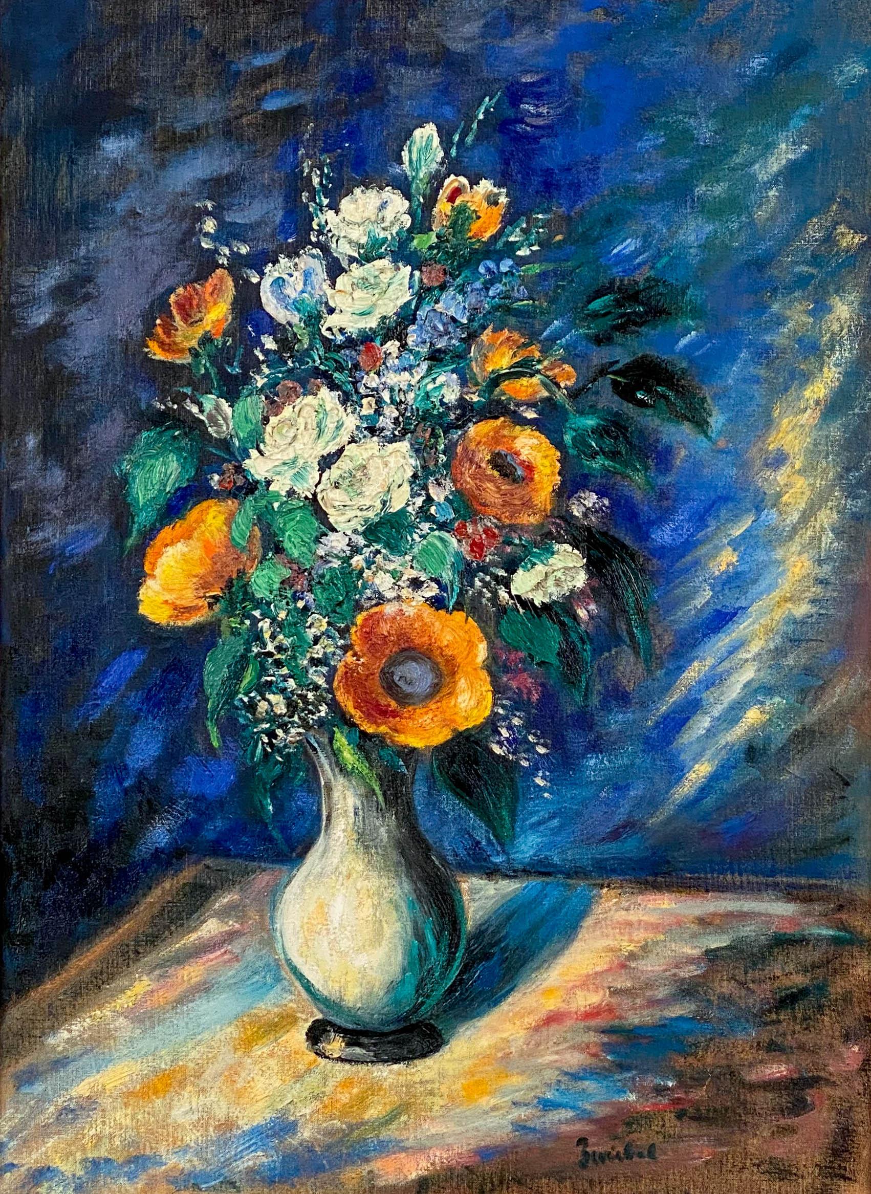 Still Life in a Vase - Painting by Alfred Zwiebel