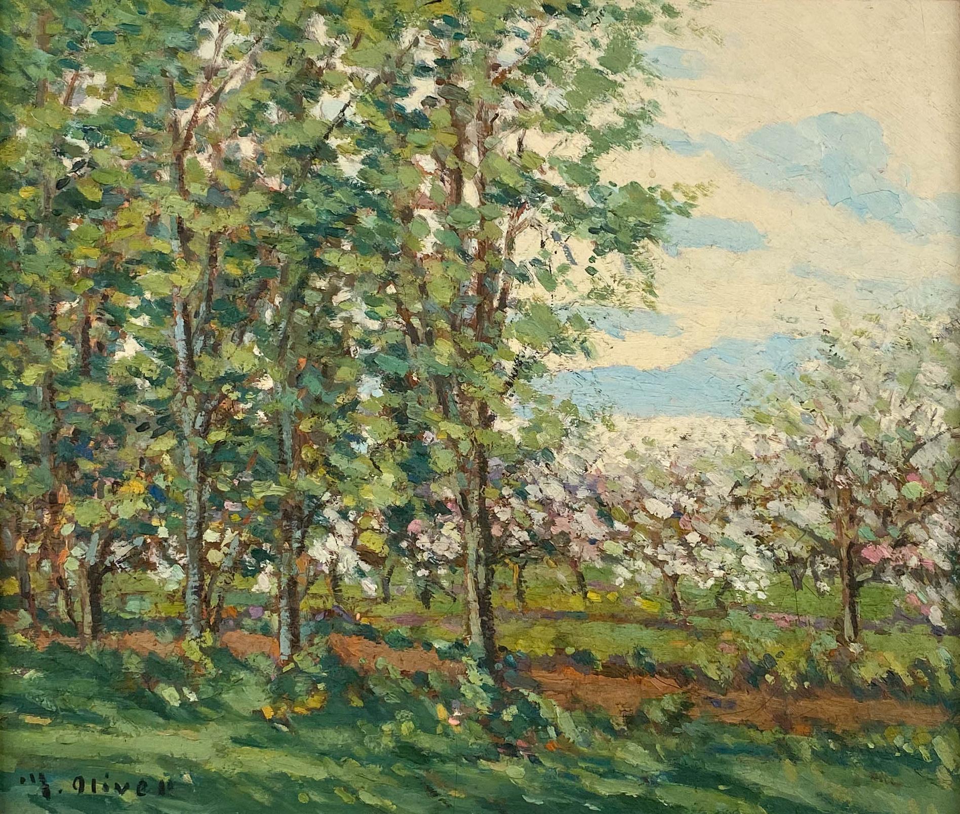 Spring Landscape - Painting by Magí Oliver Bosch