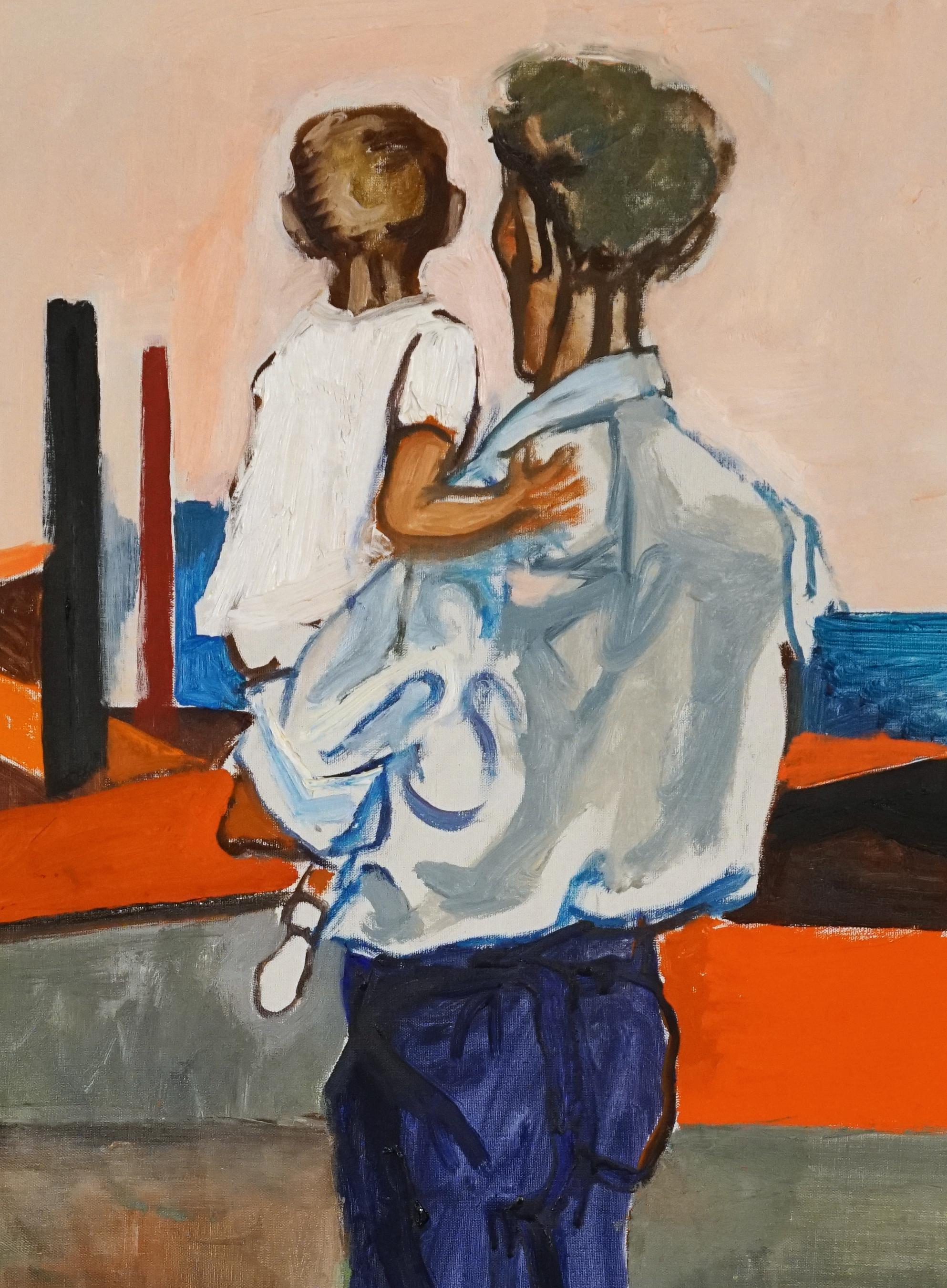 Father & Child - Painting Moderno di Renato Guttuso