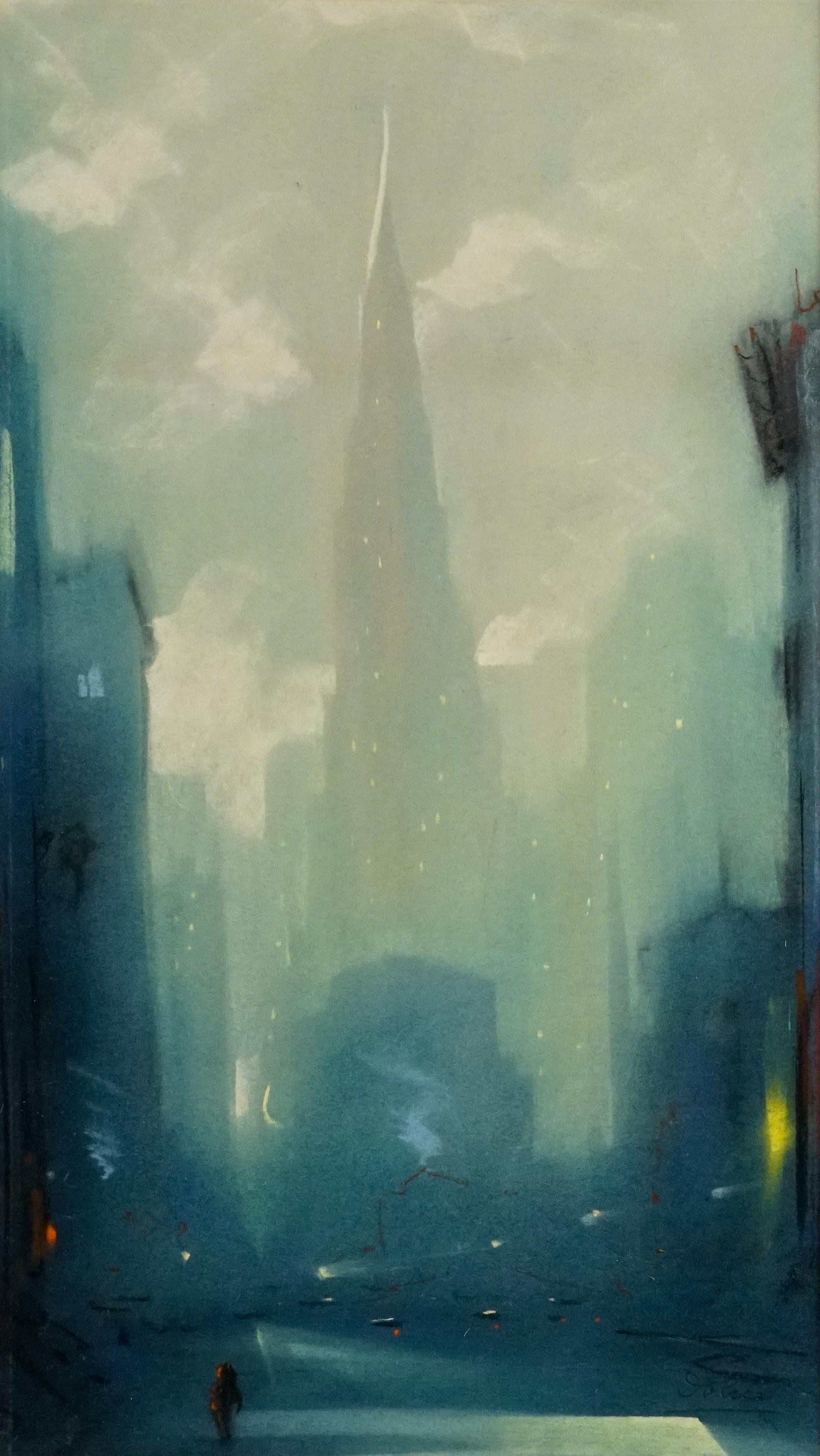 Manhattan Skyline - Art by Leon Dolice