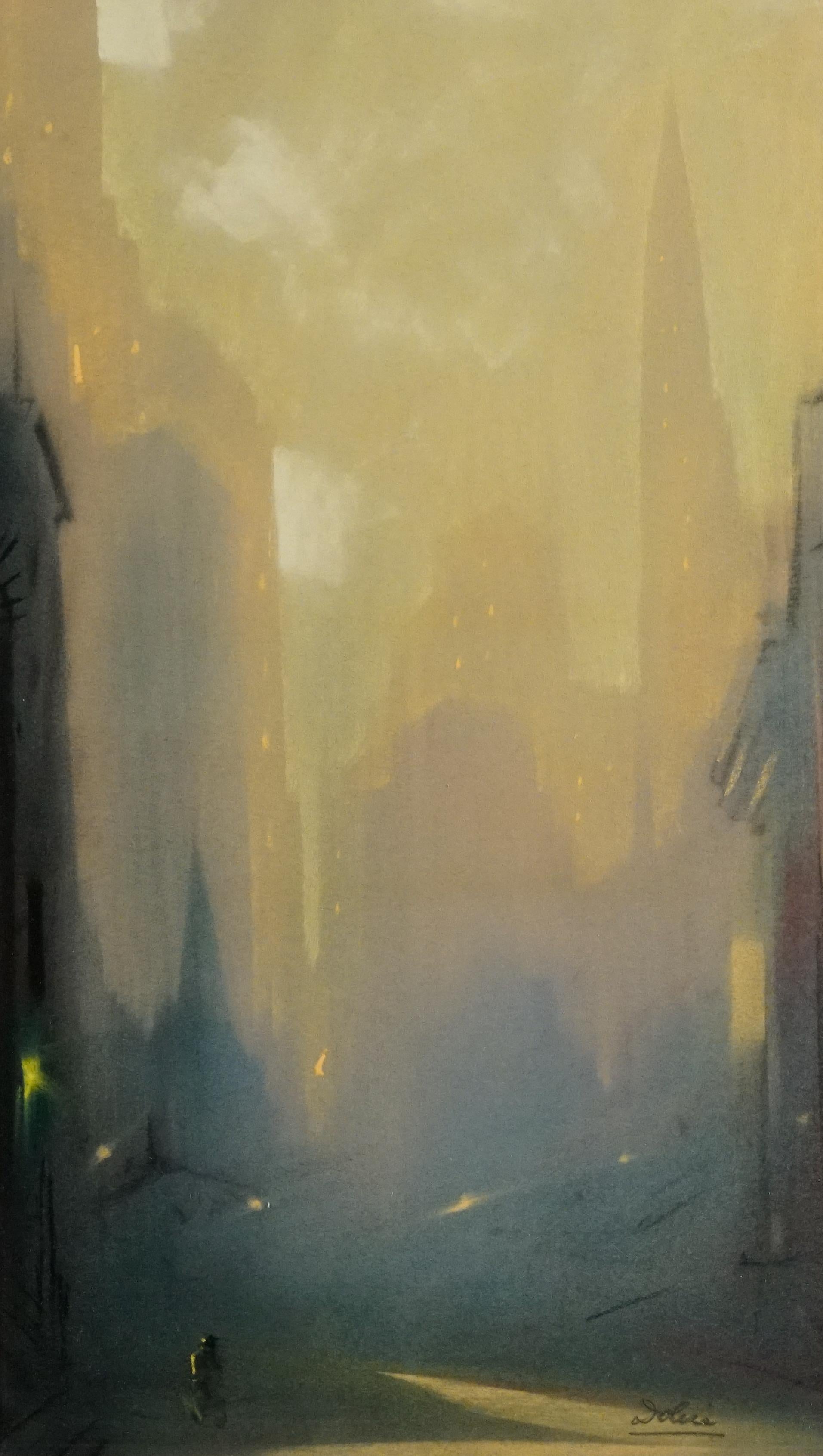 Manhattan Skyline - Art by Leon Dolice