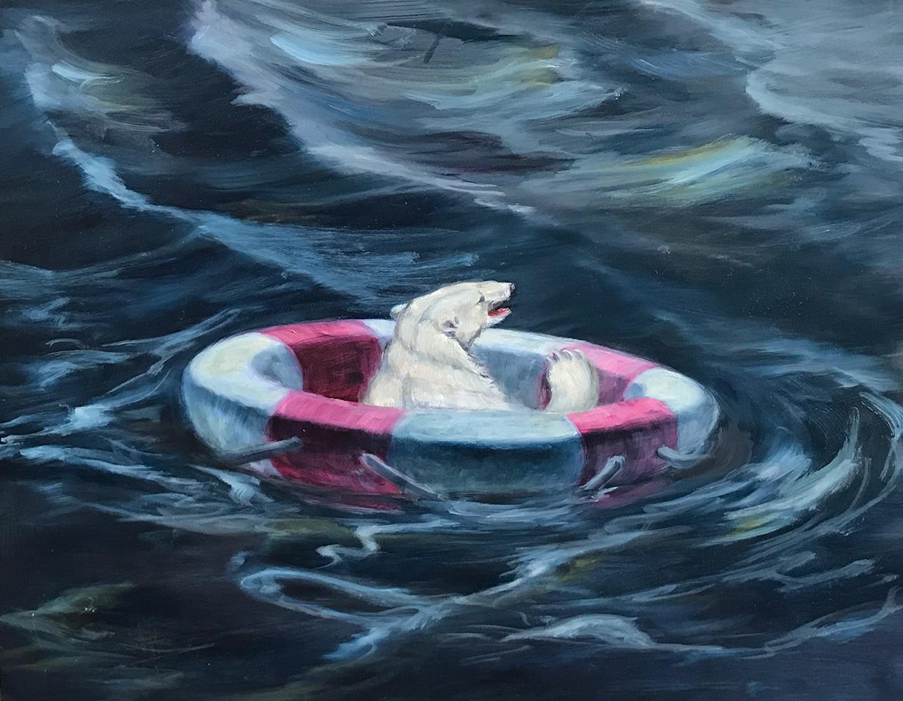 Deborah Davidson Animal Painting - Polar Bear