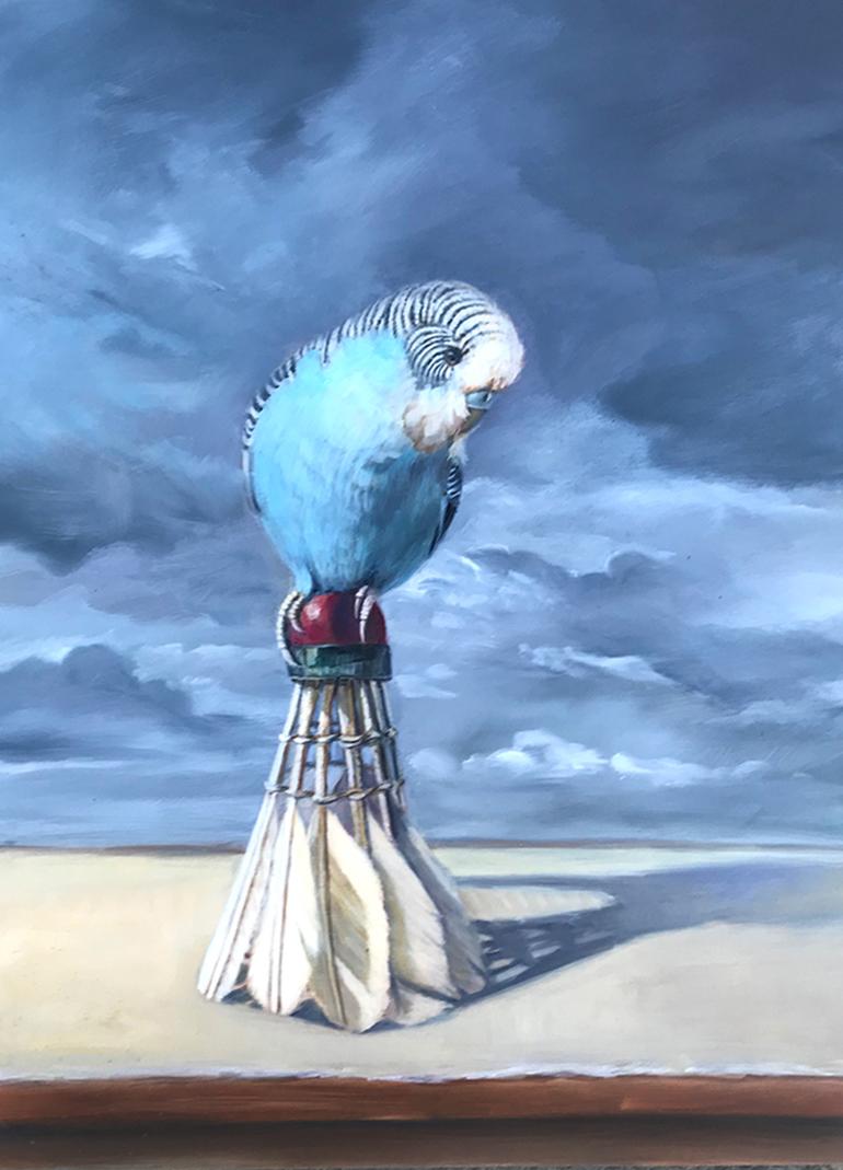 Deborah Davidson Animal Painting - Birdies